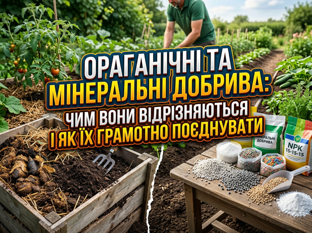 Органічні та мінеральні добрива: чим вони відрізняються і як їх грамотно поєднувати