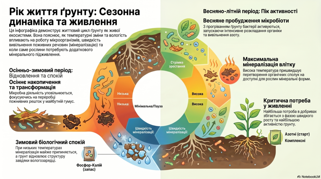 Рік життя грунту: Созонна динаміка та живлення